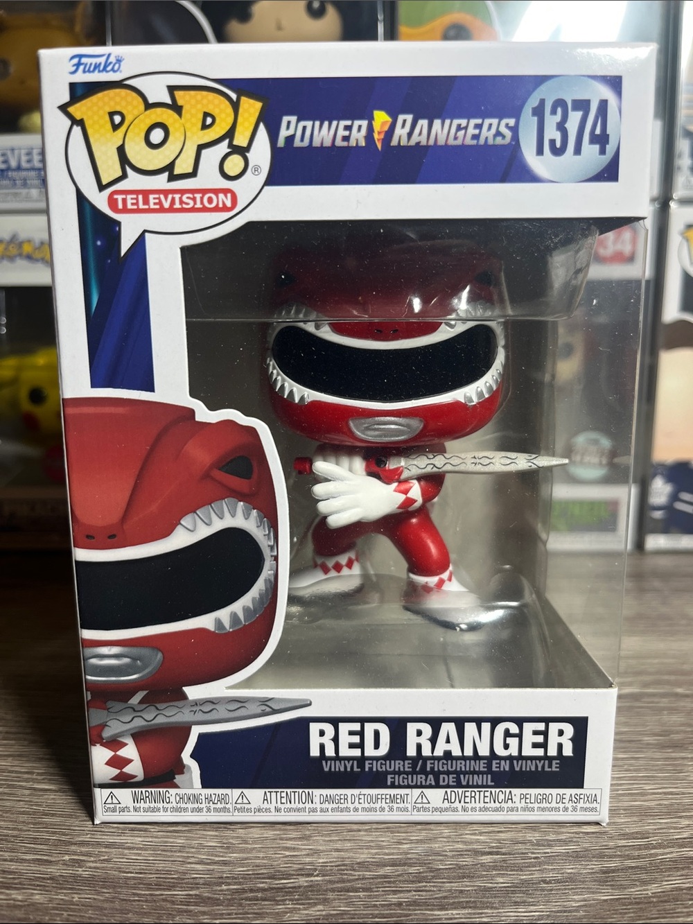 Funko Pop! Power Rangers Red Ranger vinyl figure - red, white, silver